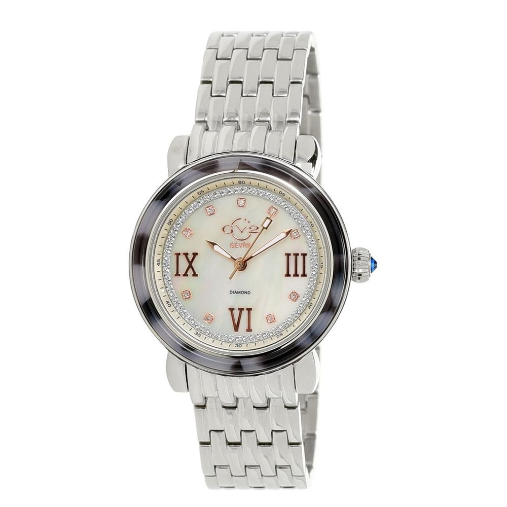 GV2 by Gevril Women's Marsala Limited Edition Swiss Made Quartz Diamond Accented